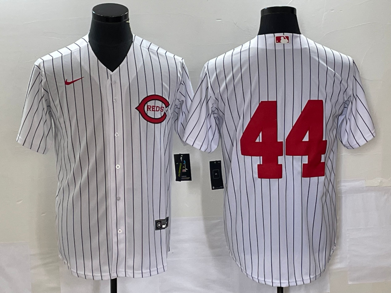 Men's Cincinnati Reds #44 Elly De La Cruz White Field of Dreams Cool Base Stitched Baseball Jersey Men's Cincinnati Reds #44 Elly De La Cruz White Field of Dreams Cool Base Stitched Baseball Jersey